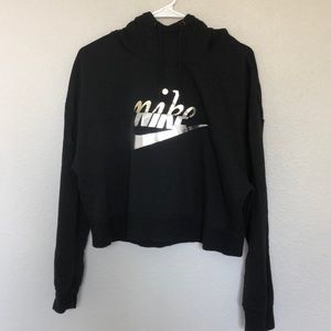 Nike crop top hoodie sweatshirt